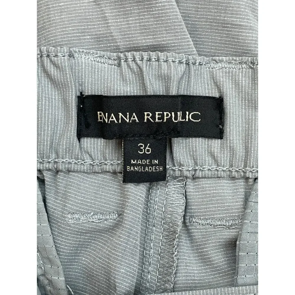 Banana Republic Short Mens 36 Gray Cotton‎ Blend Stretch Chino 10
